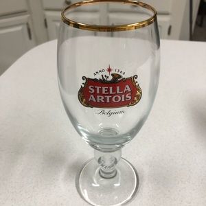 2 stella artois glass cups new
